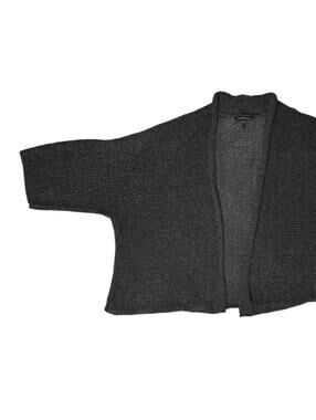 Eileen Fisher Open Front Kimono Cardigan Charcoal Gray Size L